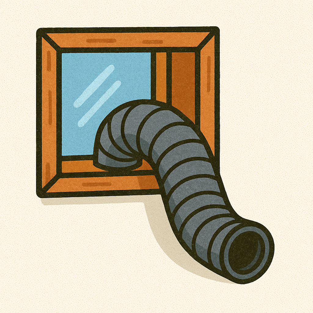 Evacuation par fenêtre ou bouche murale